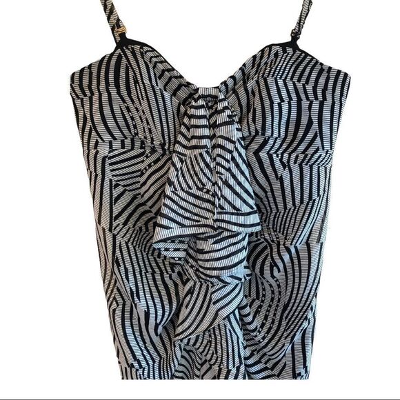 Ted Baker Emidius Zebra Print Silk Strapless Dress EUC - Picture 3 of 11